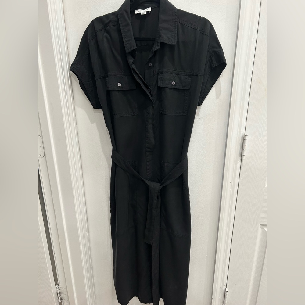 Pure Navy Black Button Down Women’s Dress Size Medium